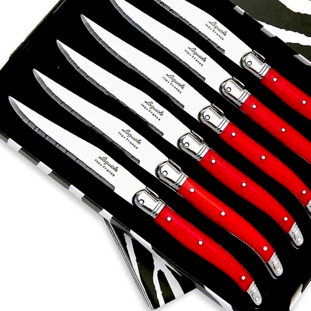 🆕 LAGUIOLE French Steak Knife Set (Red)